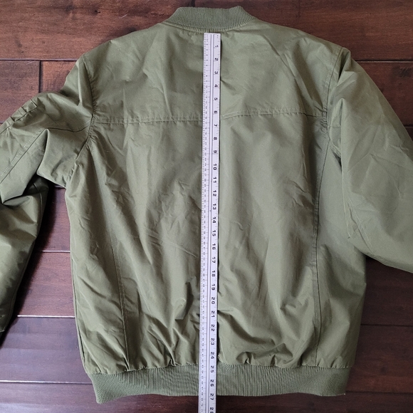 HanTon Bomber Jacket Mens Large Olive Military Green - Picture 9 of 12